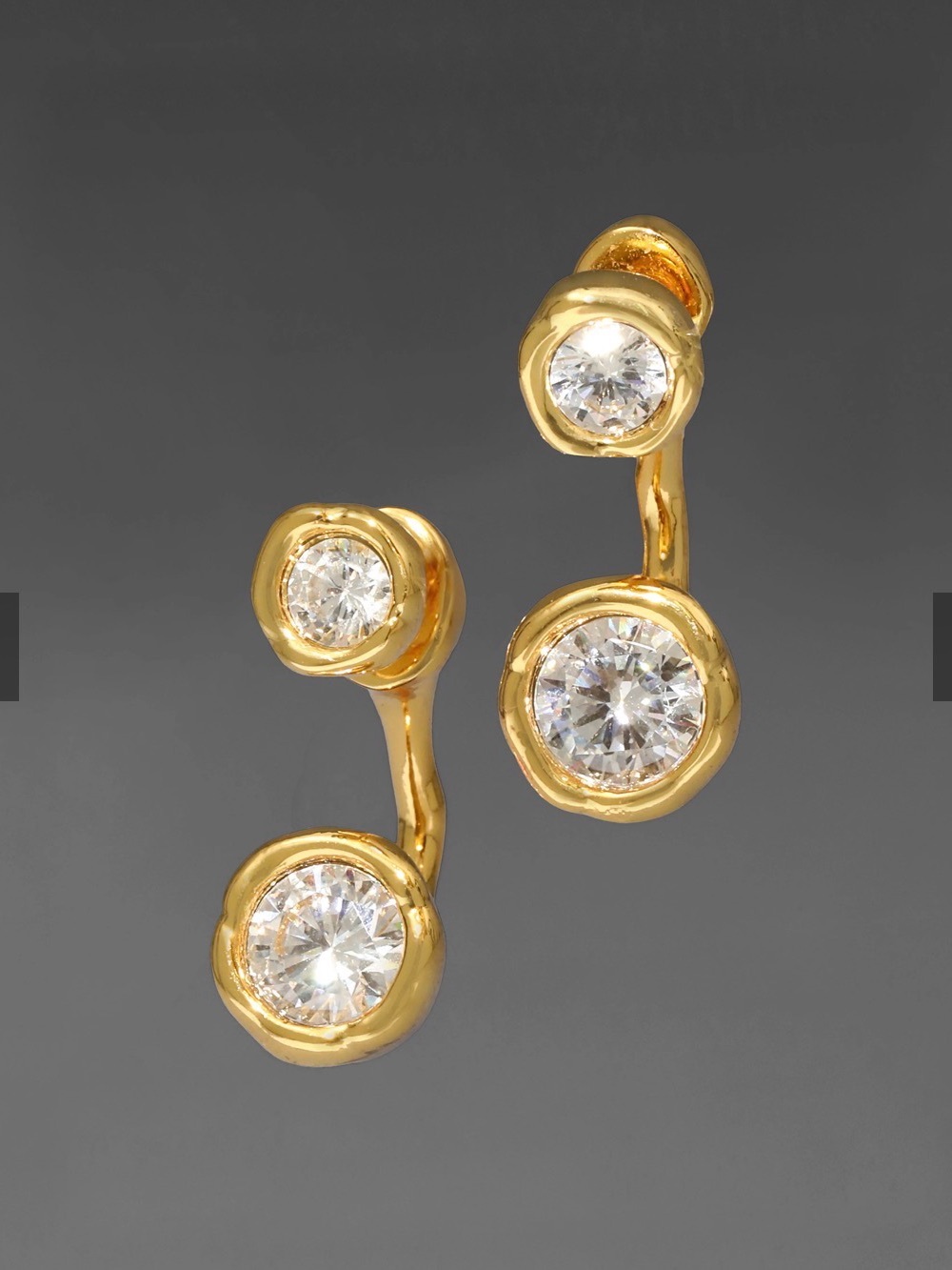 Asterales Gold Molten Front Back Earring - Alexis Bittar - new - Picture 6 of 9